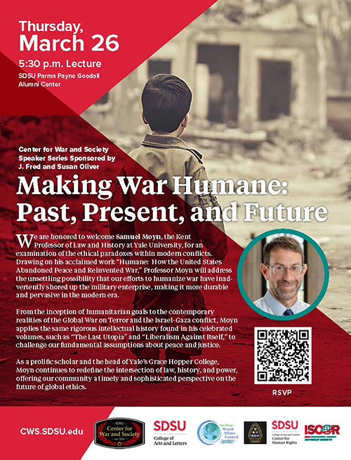 Making War Humane flyer - child looks at destroyed building